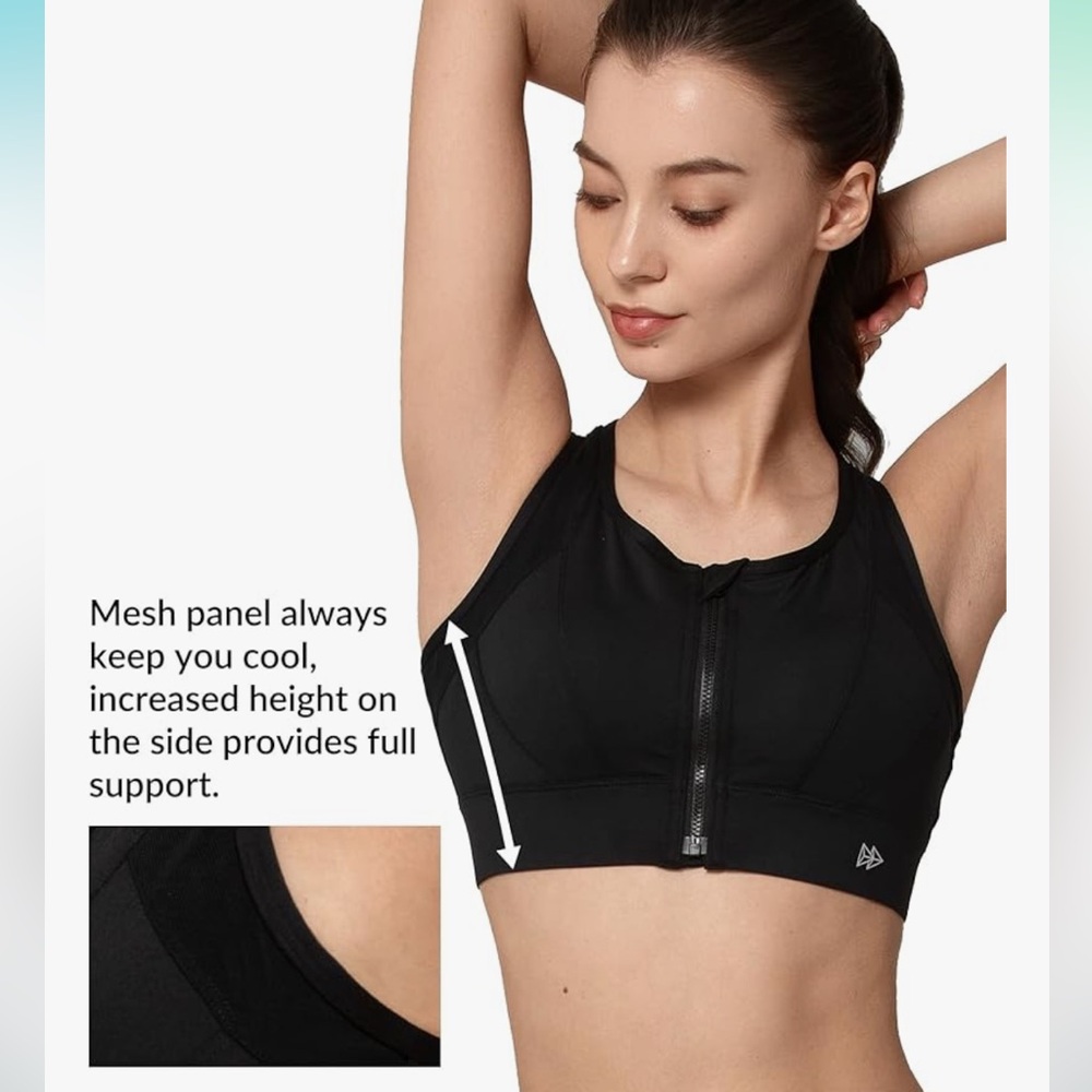 Yvette | Women's Zip Closure Sports Bra